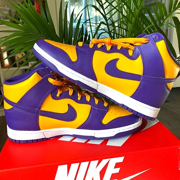 Nike Premium Dunk High Lakers sz 10.5 - Picture 1 of 8